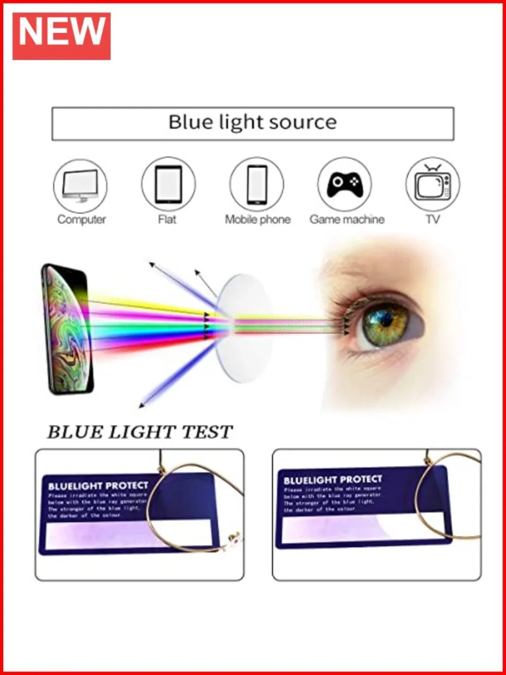 Blue Light Blocking Glasses Anti Glare UV Filter Computer Gaming Glasses Retro